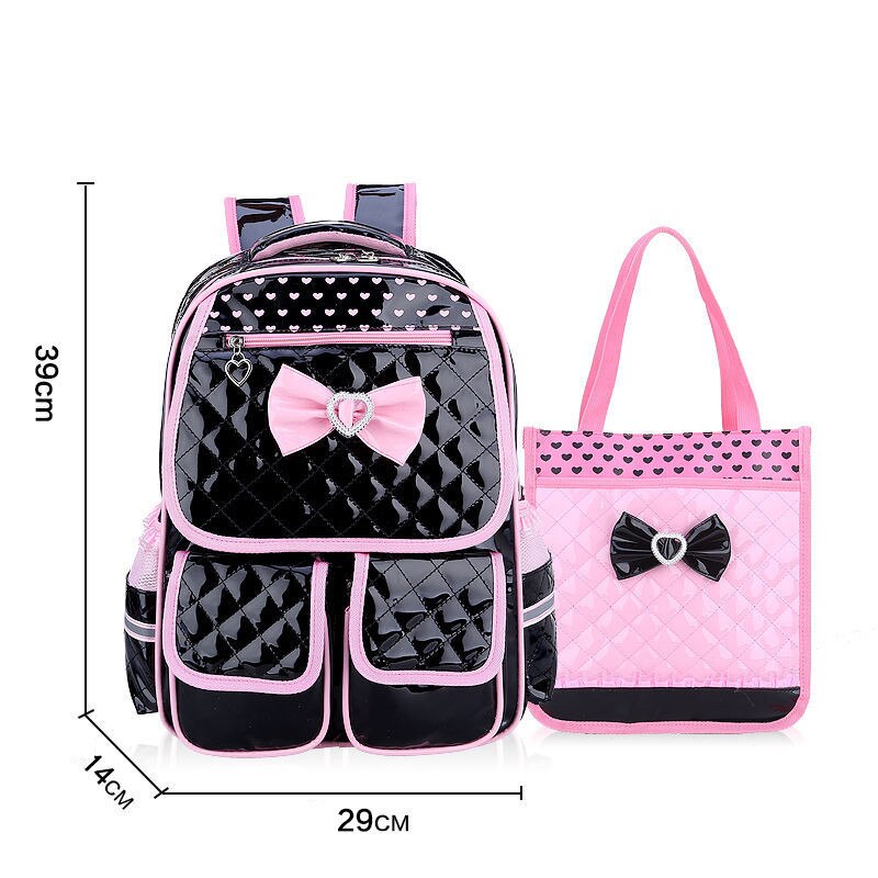 Star-Wind Ransel Randoseru automatische Japanse Schooltassen voor jongens meisjes Senior PU leer lichtgewicht Regen Cover, roze, Japans