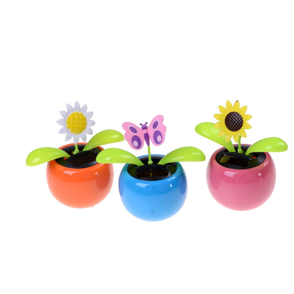 neue Solar- angetrieben kippen Klappe Tanzen Blume Für Auto Dekor Automatische Tanzen Blume Spielzeug
