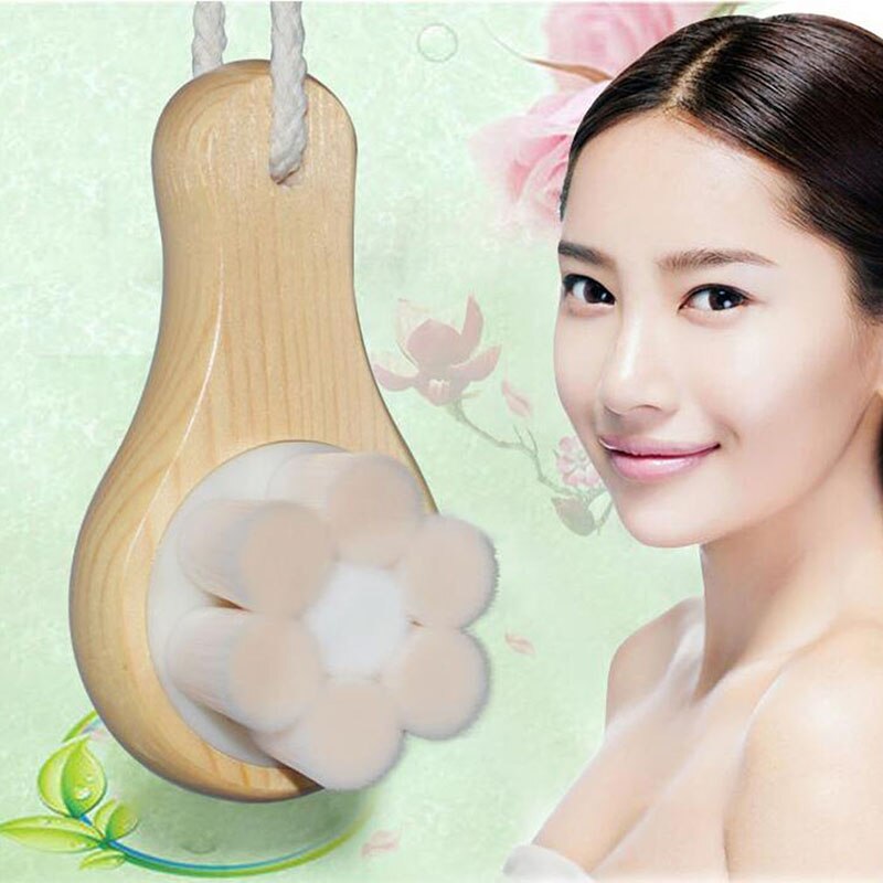 1Pc Reinigung Gesicht Pinsel Holz Reinigen Gesicht Ebene Haar Gesichts Tiefe Reinigung Massage Pflege Werkzeug Gesicht Waschen Werkzeug