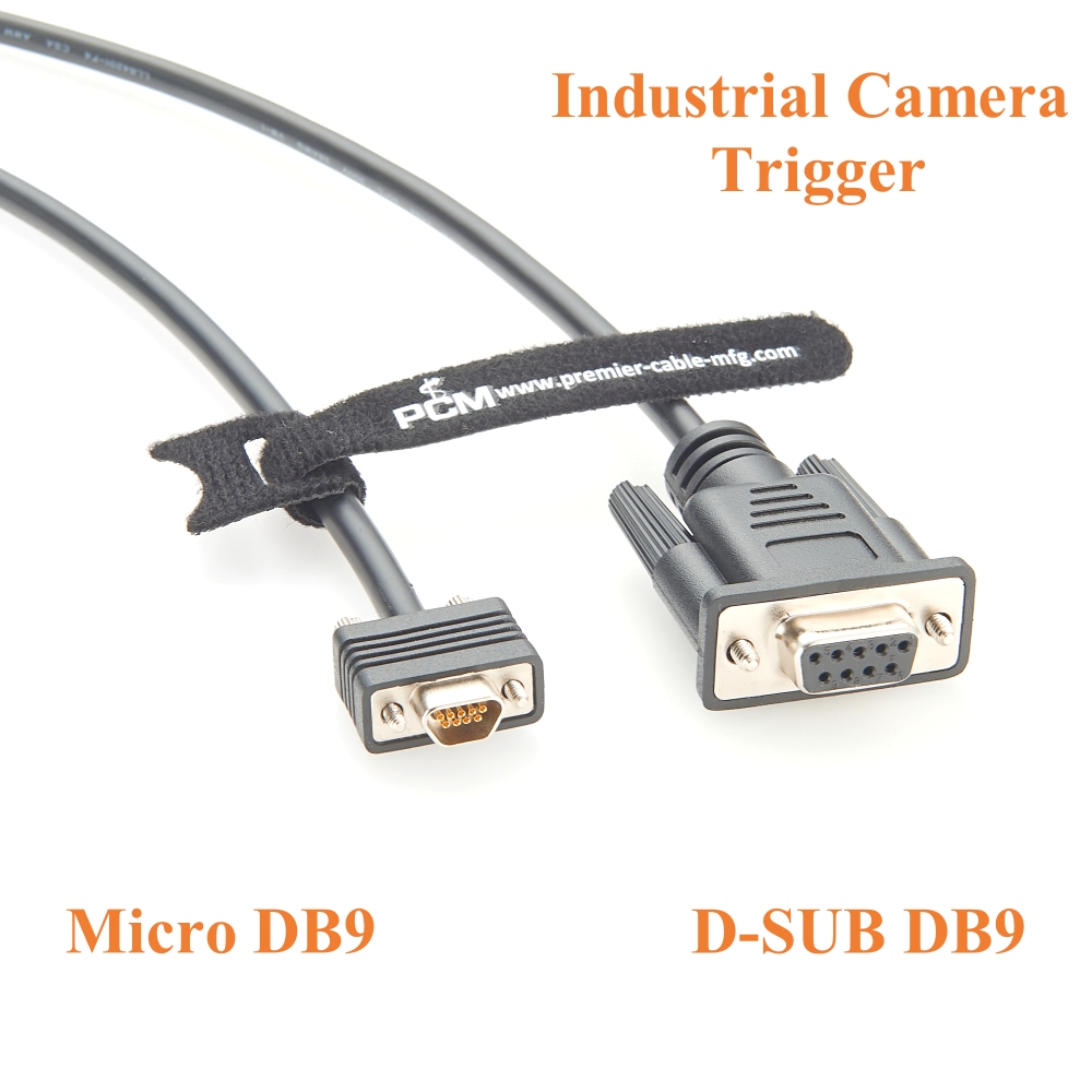 Micro DB9 Male to DB9 Female Industrial Camera tirgger Cable Receptacle Micro DB9 to D-Sub 9Pin Compatible Dell EMC 038-003-084