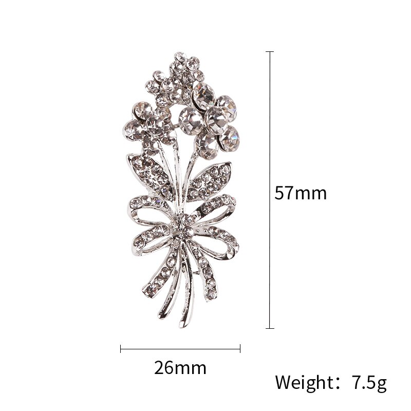 Bloem Crystal Pearl Broche Voor Vrouwen Broche Pin Boeket Strass Broches En Pinnen Sjaal Clip Sieraden