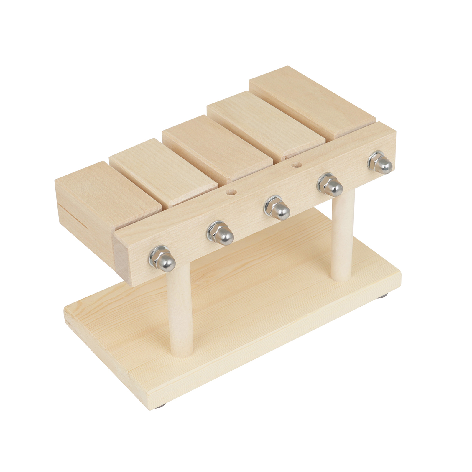 Wood Rhythm Block 5 Tones Wooden Percussion Block Solid Maple Material Percussion Instrument with Mallet for Preschool Education