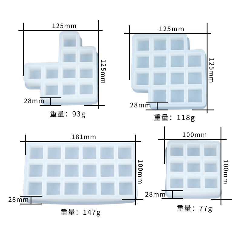 Caixa de armazenamento de batom molde de silicone para fazer jóias molde de corte diy cristal epóxi uv caixa de presente ferramentas de jóias moldes