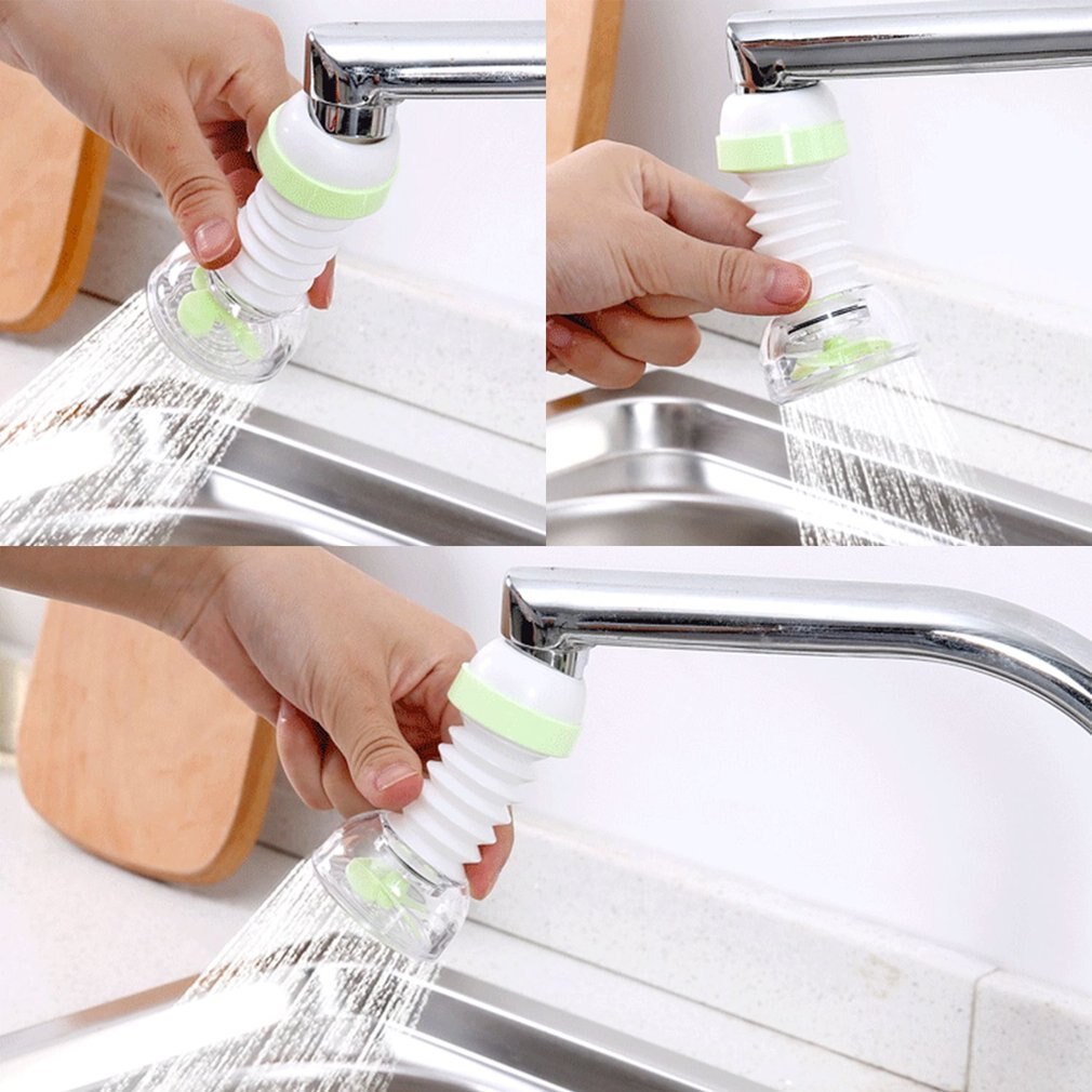 360 Verstelbare Flexibele Keukenkraan Extender Kraan Waterbesparende Splash-Proof Plug Douche Water Filter Sprinkler Tool 6x4.5cm