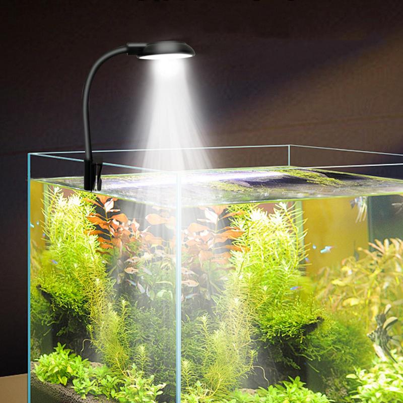 Aquarium Light Clip On Adjustable LED Aquarium Light Fish Light Lamp 360 Degree Flexible Waterproof Aquarium Light Plant