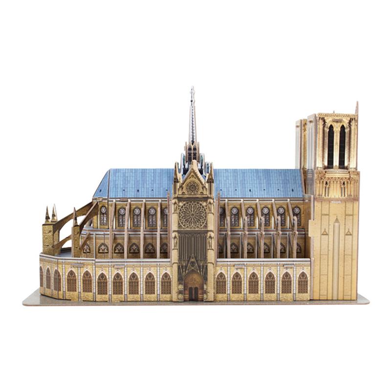 53PCS Famous Building 3D Puzzle Notre Dame 3D Puzzle Toys for Children Adult