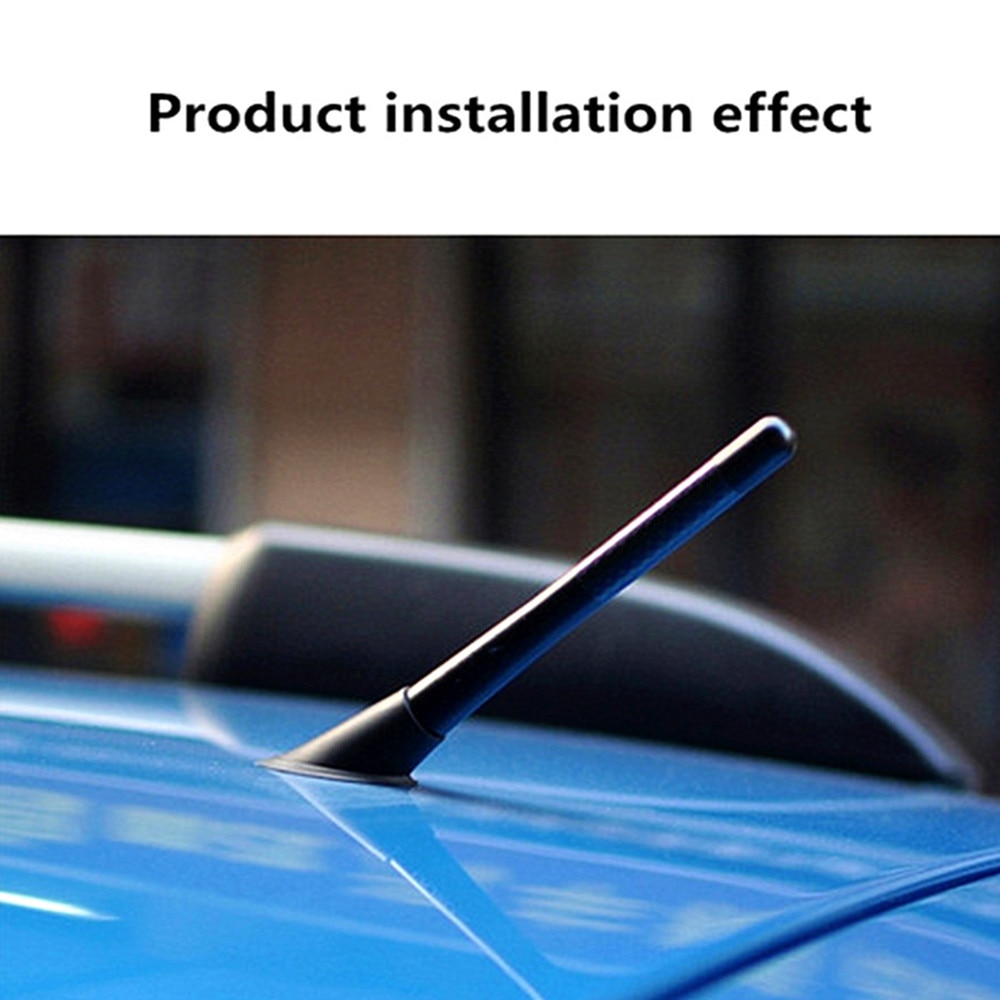 8cm Mini Car Antennas Universal Carbon Fiber FM Short Antenna Aerials For Ford Focus 2 3 Carbon Fiber Antenna Accessories