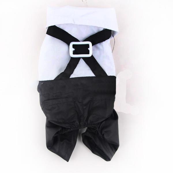 ¡Precio de fábrica! Mascota perro gato ropa Príncipe esmoquin pajarita traje cachorro traje mono S-XL