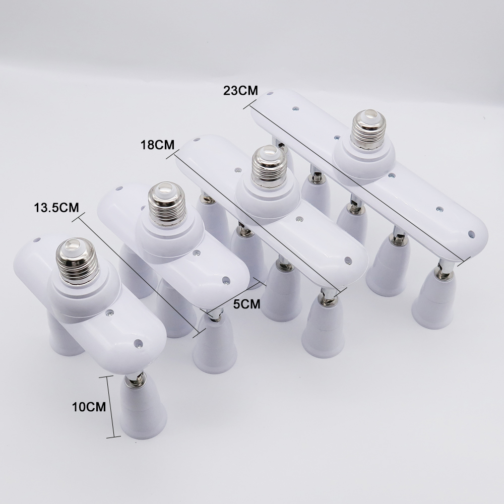 1 Tot 2/3/4/5 E27 Om E27 Socket Splitter Verstelbare Converters Lamp Base Houder Voor E27 Led lamp