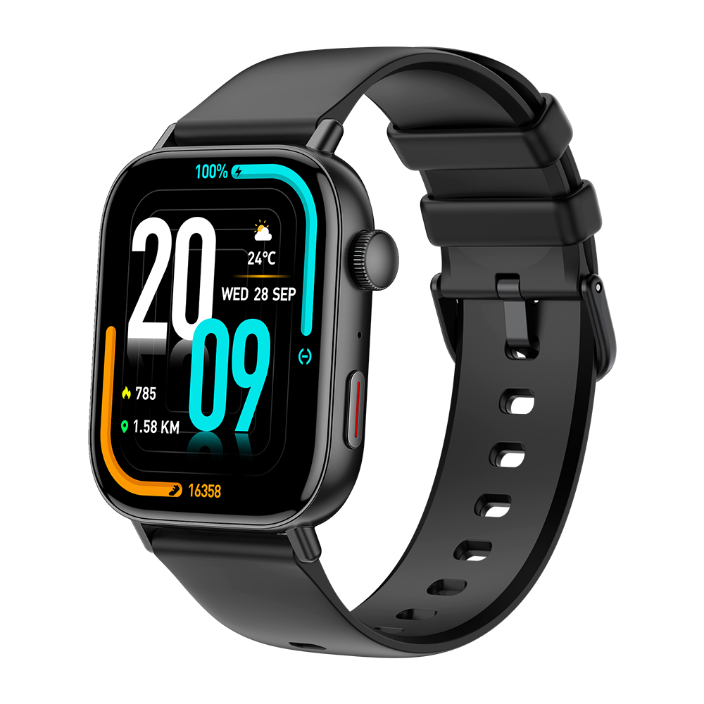 COLMI C8 Max Voice Calling Smart Watch 1,93 "groot HD-kleurendisplay Gezondheids- en fitnesstracking smartwatch voor mannen en vrouwen: Black