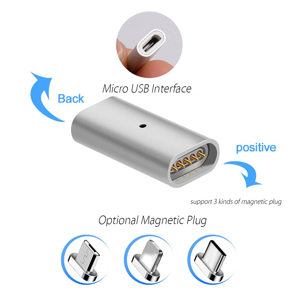 Micro Usb Type C Magnetische Adapter Magneet Charger Adapter Opladen Data Kabel Converter USB-C Telefoon Adapter Voor Huawei Xiaomi