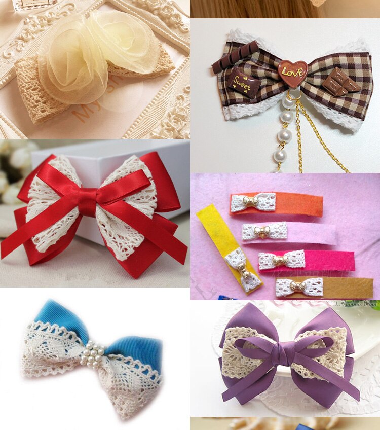 1 meter/lot Beautiful Lace Ribbon Tape Lace Trim Fabric DIY Embroidered White Lace trimmings for sewing accessories Decoration