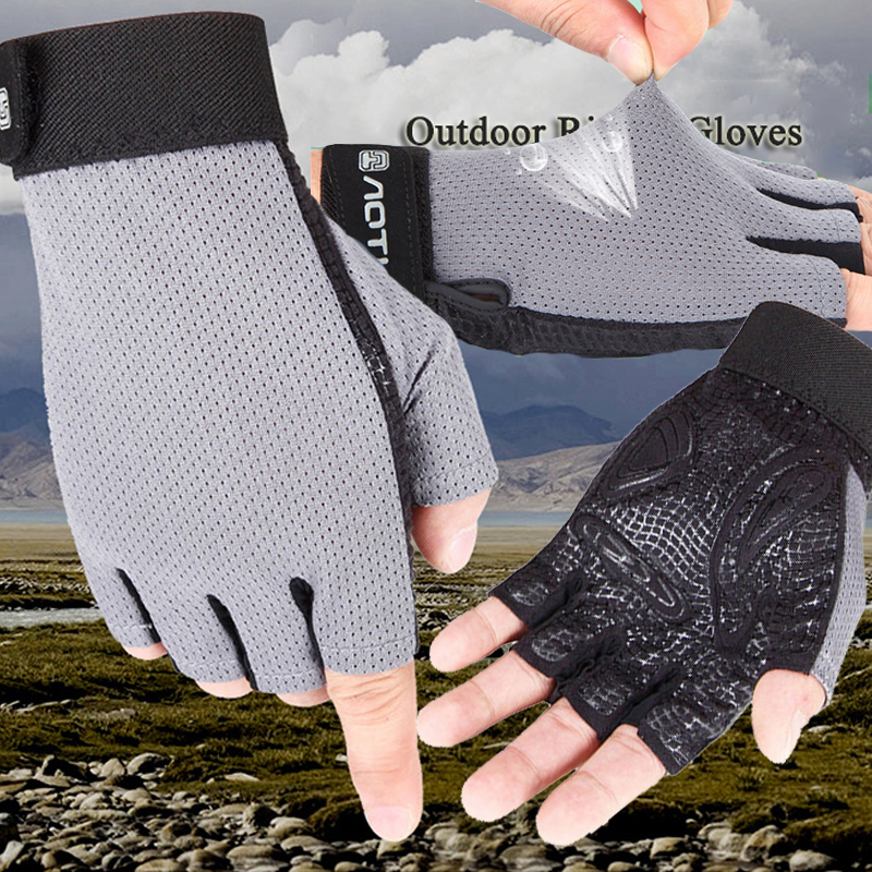 Half Short Cycling Finger Gloves Sports Bicycle MTB Bikes Gloves material is soft Outdoor Cycling