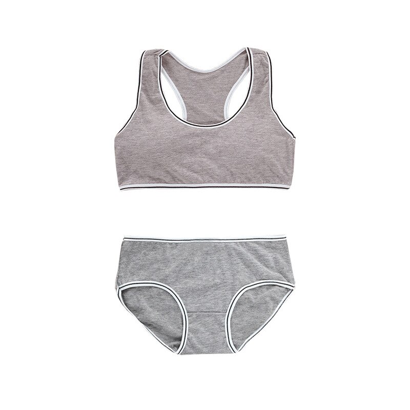 BH sett ingen stålring bomulls utviklingsperiode Vest sportsundertøy studenter ungdomsskoleelever: Grå