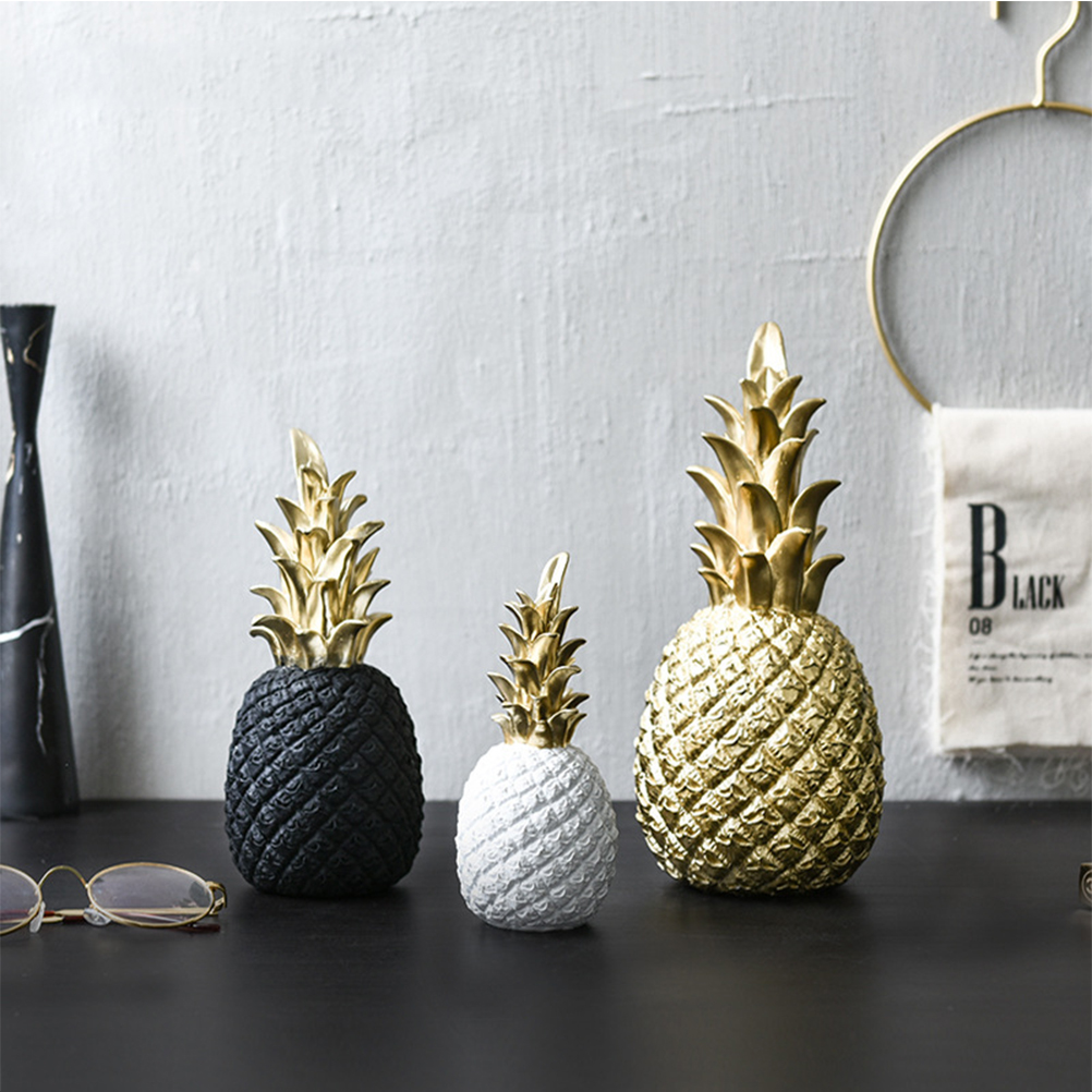 nordisk moderne hjem innredning gylden ananas vin skap vindu skrivebord vise rekvisitter hjem dekorasjon tilbehør