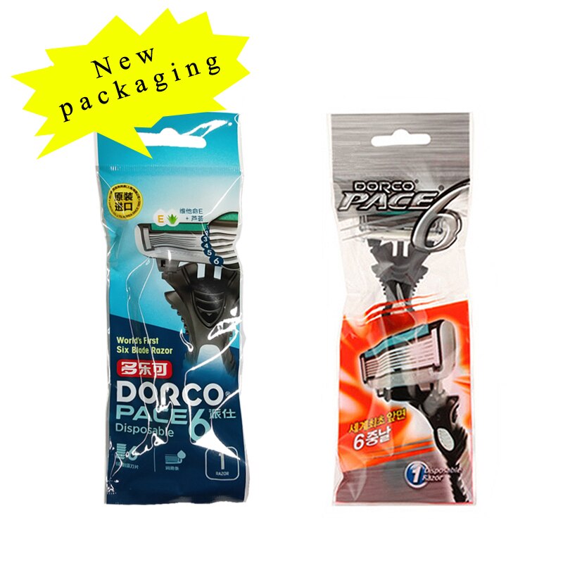 Neue Original DORCO Tempo 6 Schicht Rasiermesser 2 Teile/los Männer Rasierer Rasierer Edelstahl Sicherheit Rasierklingen
