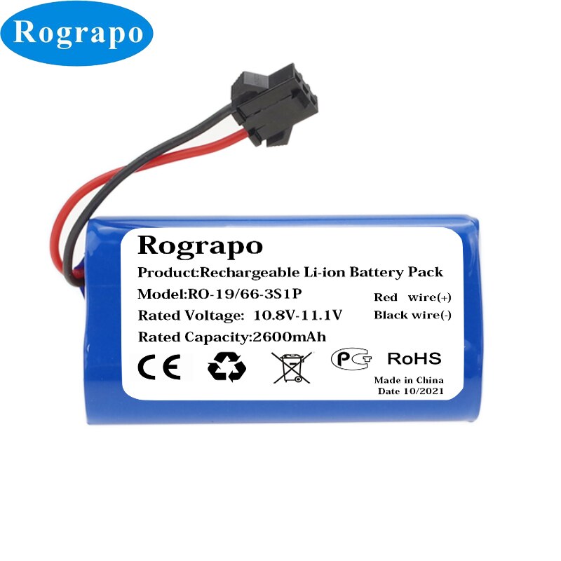 New 2600 mah li-ion battery for cecotec conga 890 slim, conga slim, conga thin 890,,  / 3400 thin wet robotic vacuum cleaner