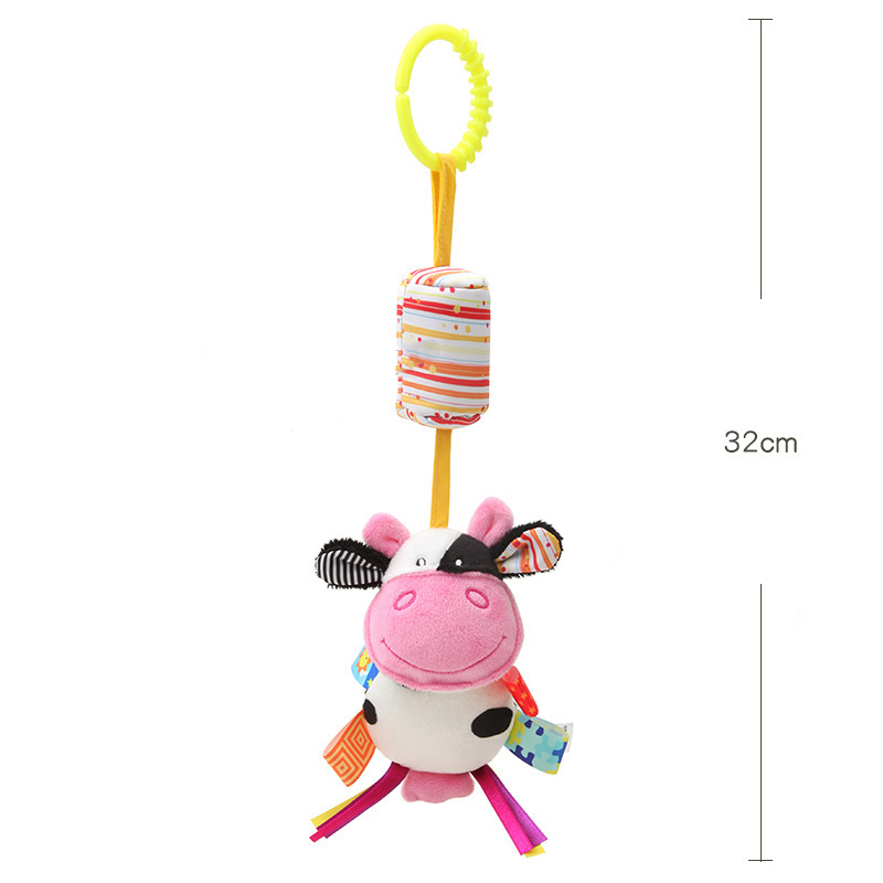 Nuevos sonajeros para bebé, juguete con campana, sonajero de peluche suave, juguetes con agarre manual, colgante para cochecito, cuna, cama, mordedor, juguete colgante de 0 a 24 meses: Rojo