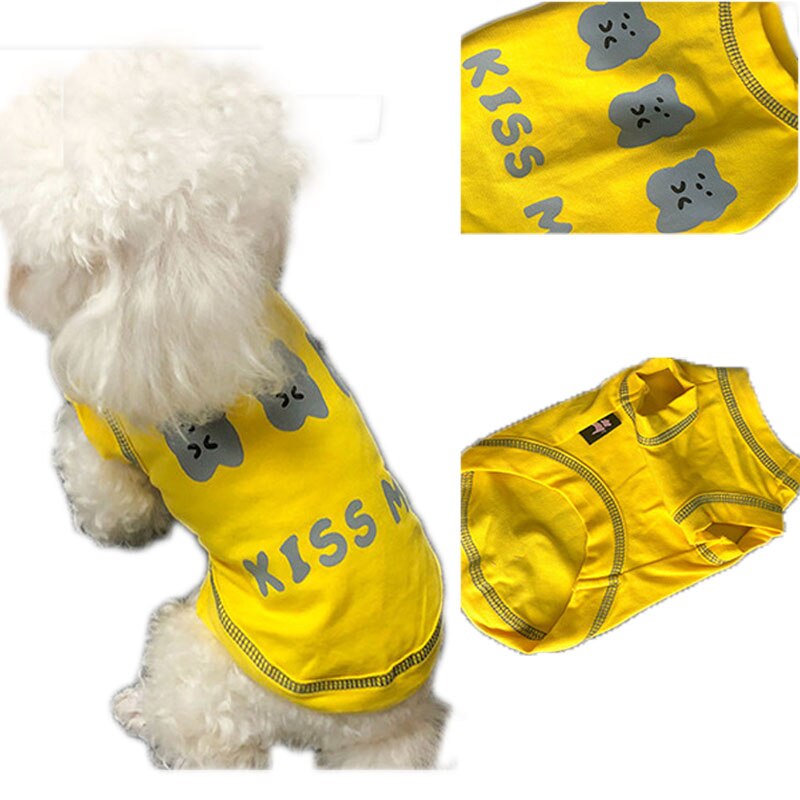 Sød t-shirt hundetøj pullover hættetrøjer sweatshirt til små hunde mops chiwawa hvalp kat skjorte pick me ærmeløs kæledyr tøj