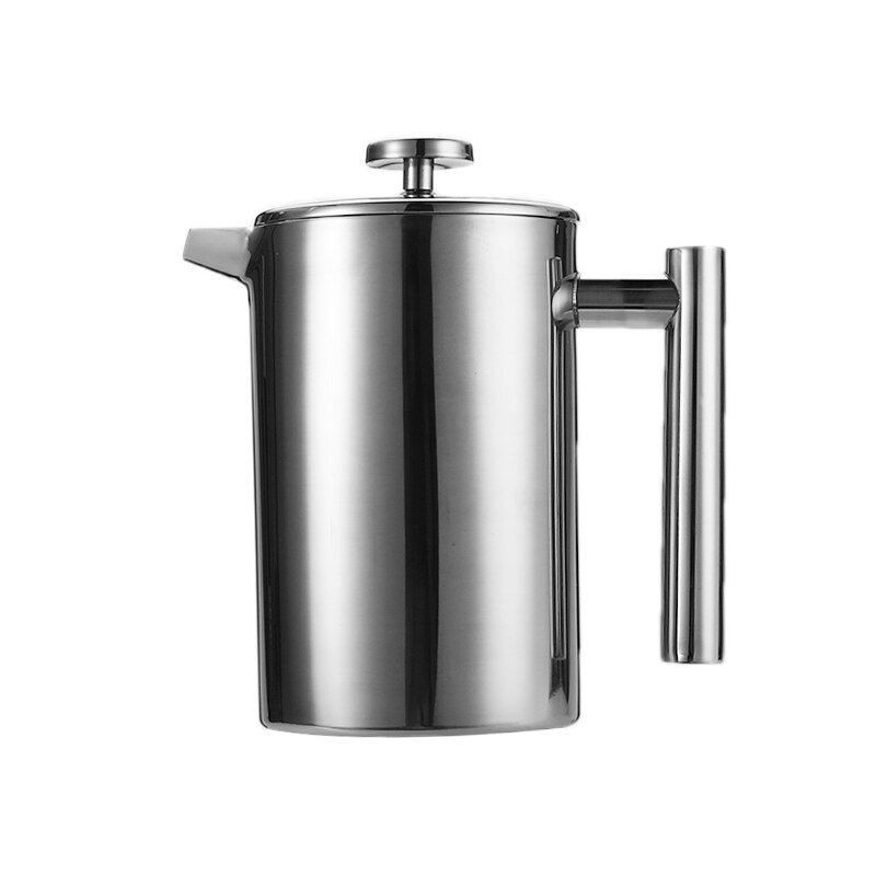 French press koffie/thee maker/cafetiere glas/RVS 350 ml voor kerst French press koffie/thee maker/cafetiere glas/RVS 350 ml voor kerst
