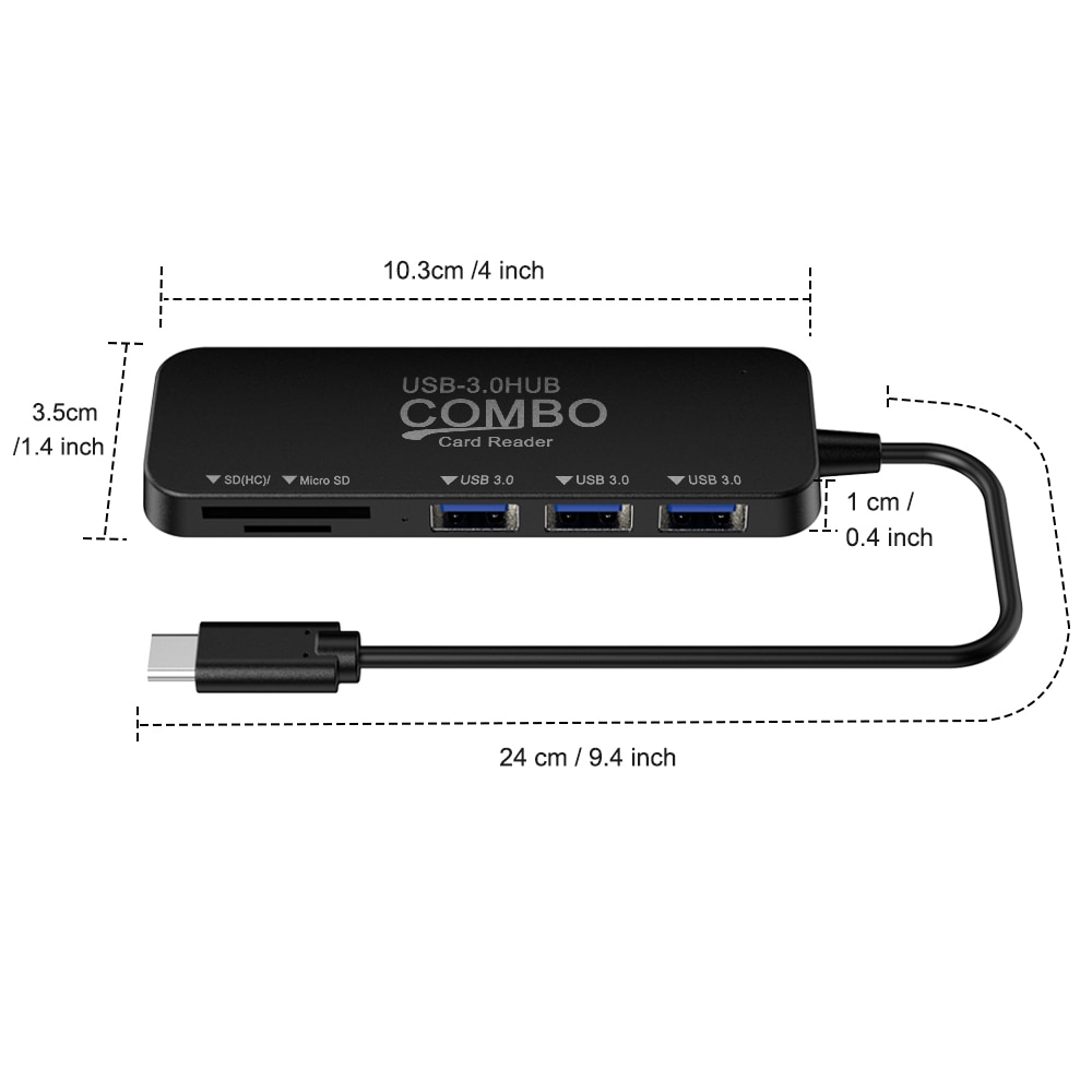 Usb typ c usb-c hubb usb 3.0 tf sd kortläsare thunderbolt 3 dex mode adapter för macbook air pro samsung  s8 s9 laddningsport