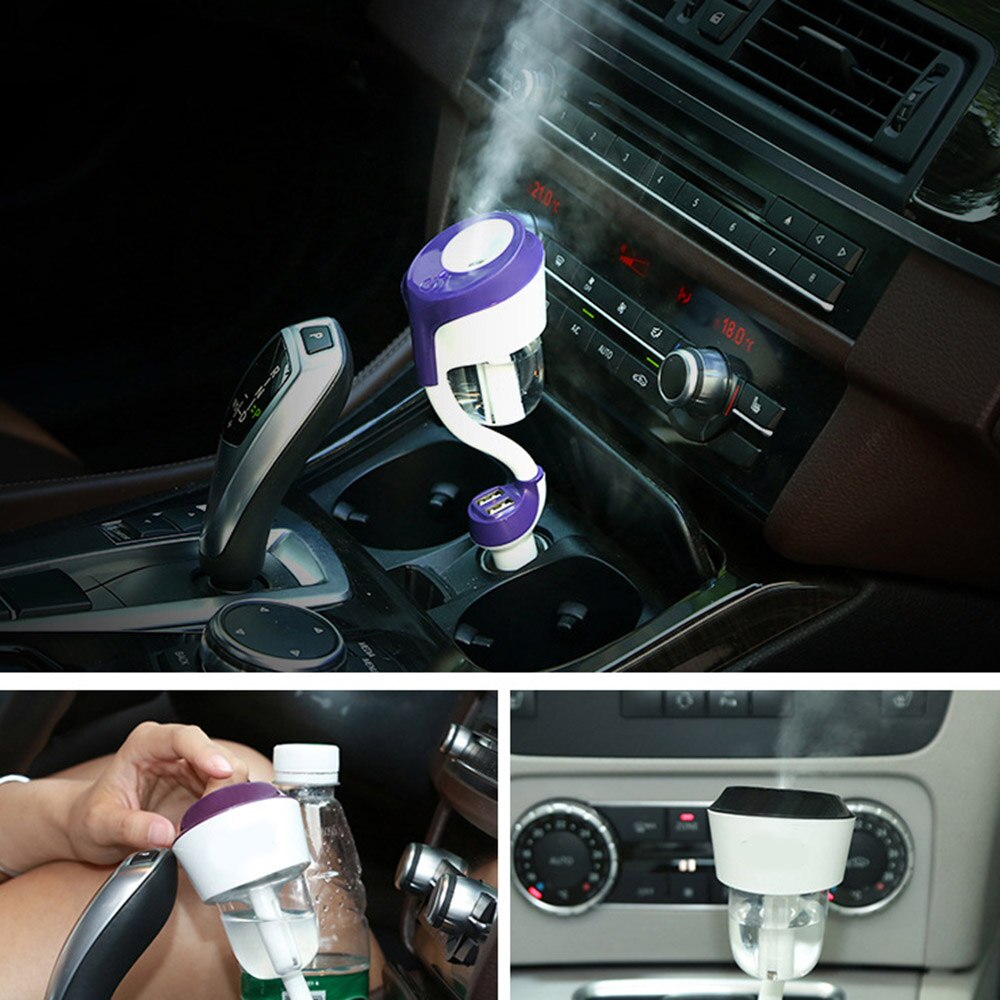 Ambientador para coche, minihumidificador, purificador de aire, difusor de aromas y aceites esenciales, nebulizador de aromaterapia para coche.