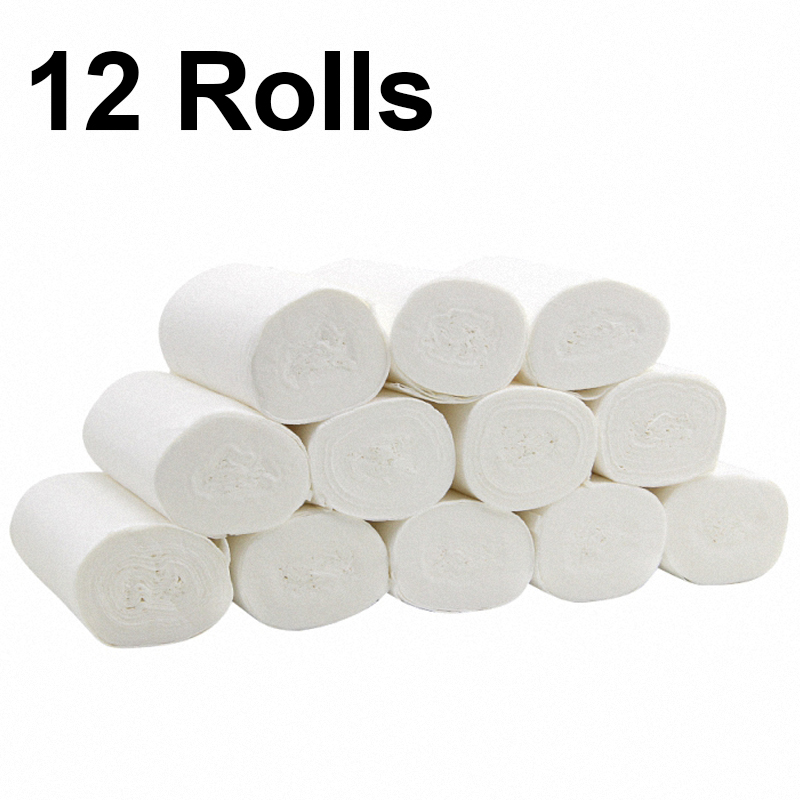 12 Rolls/Lot Roll Toiletpapier 5 Lagen Badkamer Wc Keuken Papier Wit Cleaning Tissue Papier Houtpulp papier