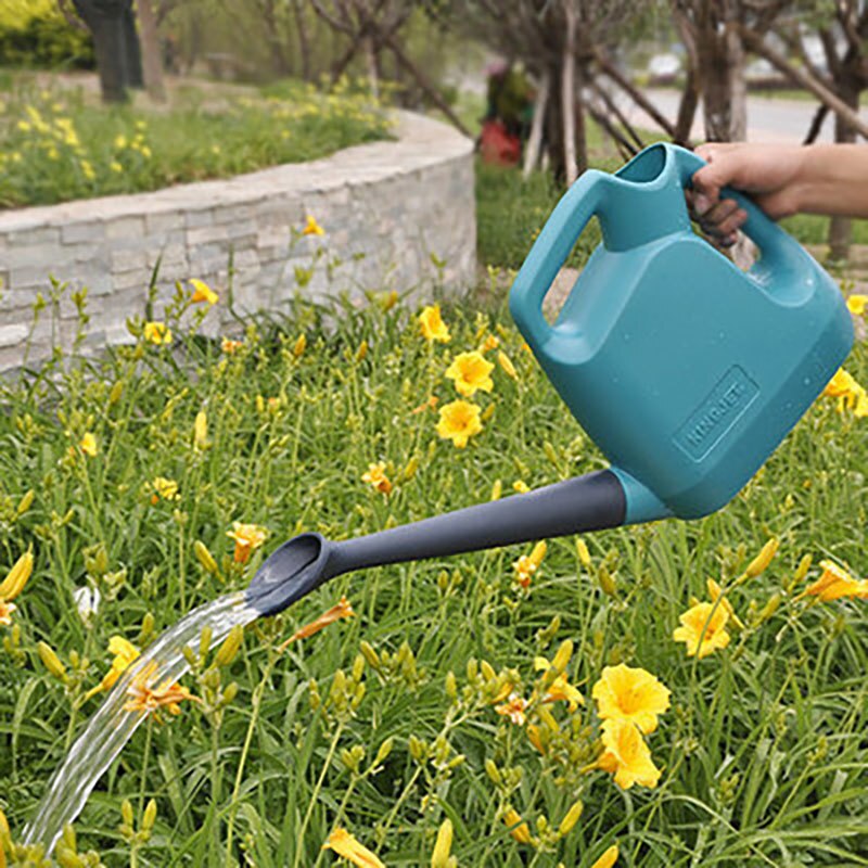 5L Plastic Watering Flower With Long Mouth Green Garden Balcony Watering Pot Plant Outdoor Lawn Irrigation Watering Pot