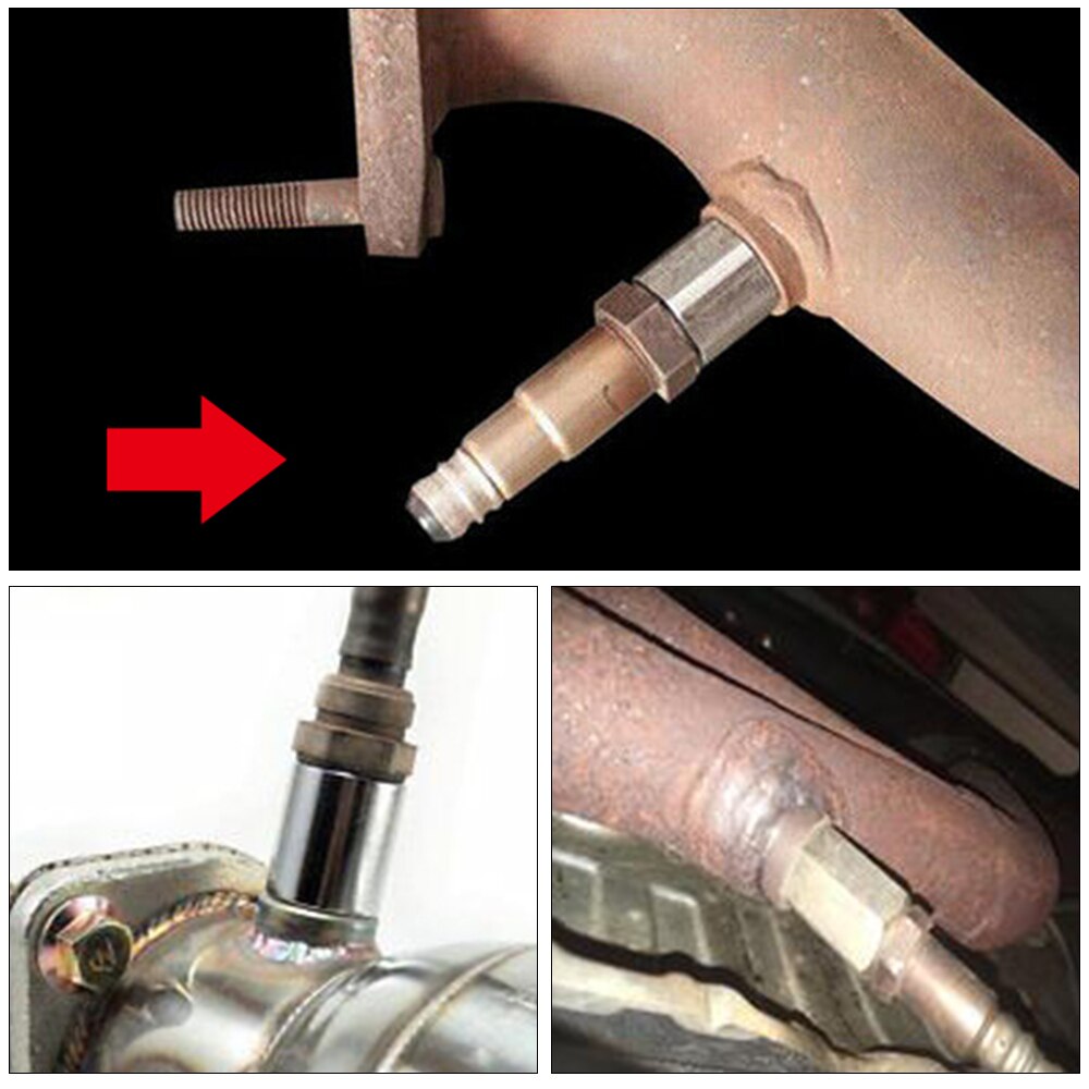 VR - Oxygen O2 Sensor Spacer Adapter Bung Catalytic Converter Fix Check Engine Light O2 oxygen sensor M18X1.5 VR-OSE03