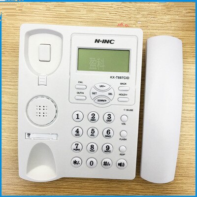 Telefon fast telefon домашний телефон nummerpresentation med högtalartelefon lcd bakgrundsbelysning för kontors hem fast telefon