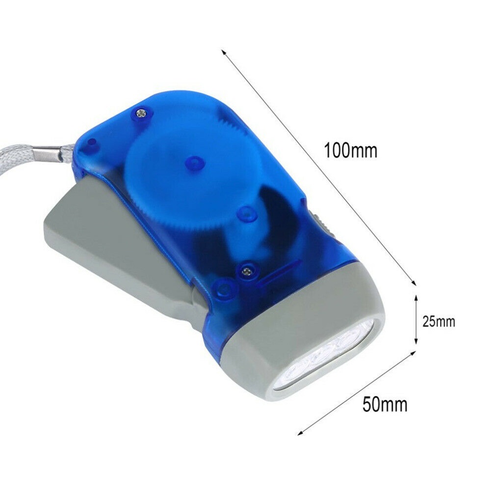 Tragbare Hand Drücken LED Nacht Taschenlampe Selbst-angetrieben Dynamo Kurbel Energie Wind hoch Manuelle Stromerzeugung Für Camping Reiten