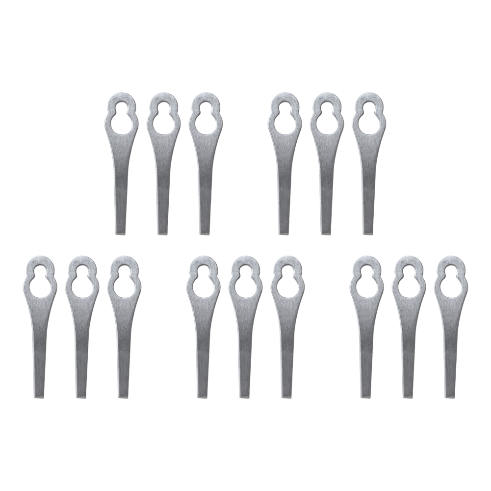 Cuchillas para cortacésped, cabezal de corte de césped de Metal, cuchillas para máquina cortadora de césped, accesorios para herramientas de jardinería, 15-2 uds.: Grey