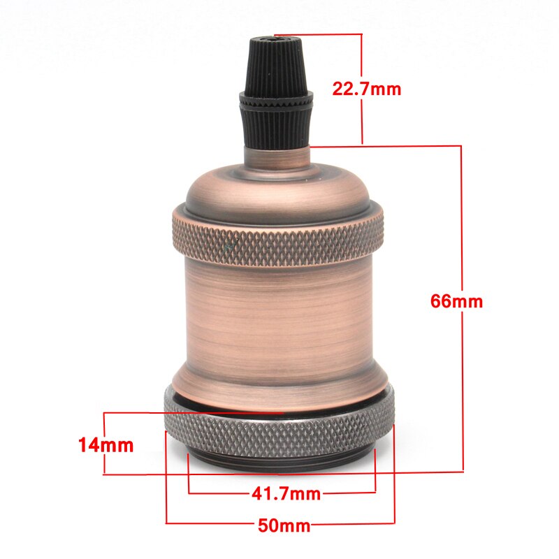 220 V AC cordon d'alimentation EU prise variateur interrupteur avec E27 rétro support de lampe ampoule vis prise 2 m cordon