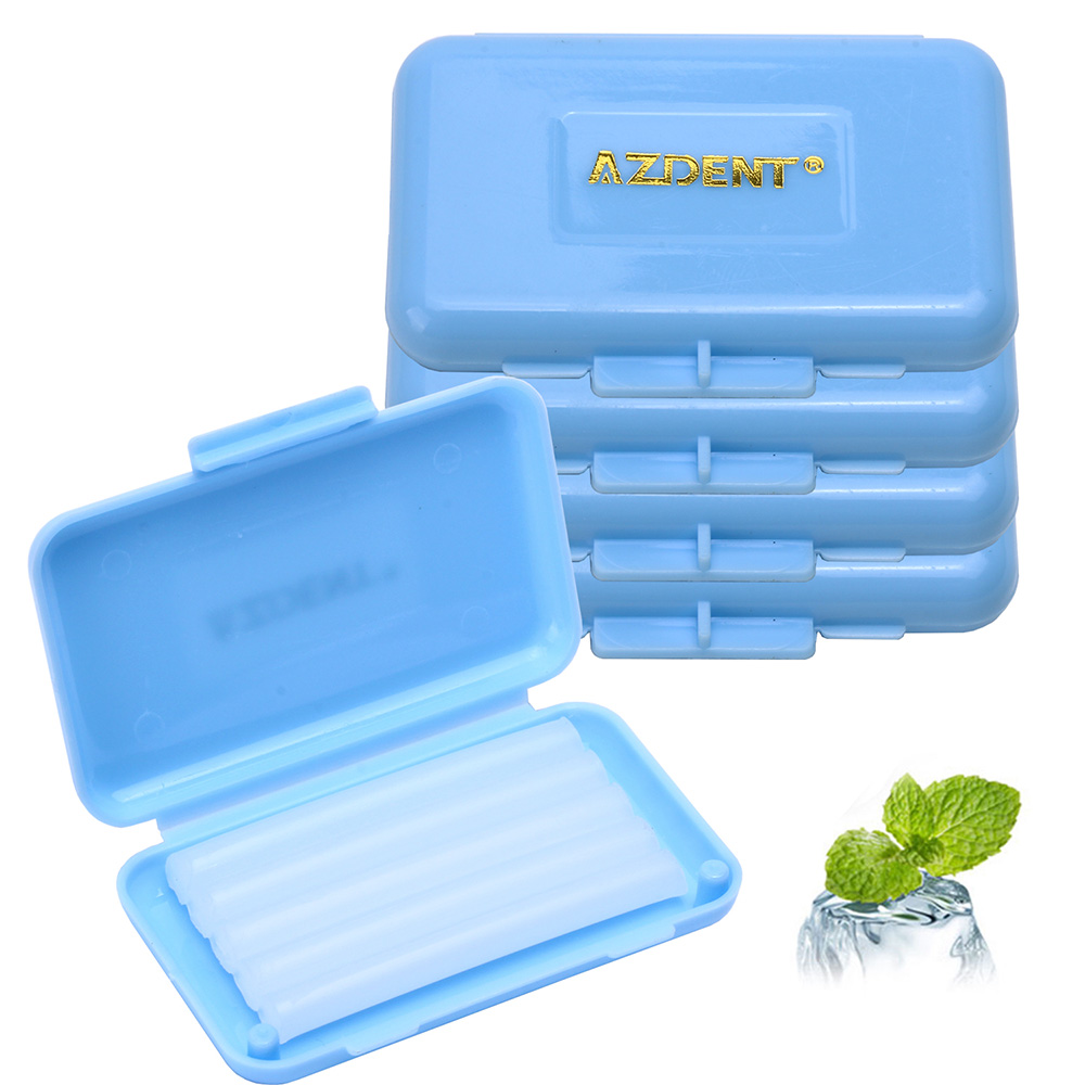AZDENT-varillas de cera para alivio de cera de ortodoncia Dental, 5 cajas, para aparatos ortopédicos, irritación de las encías, 10 tipos, elija el blanqueamiento Dental, higiene bucal: Verde