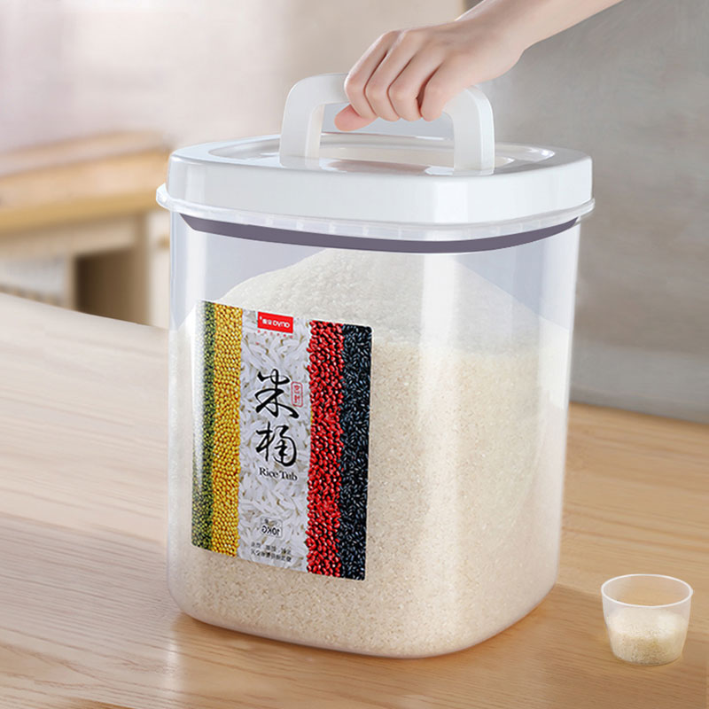 JOYBOS – Seau pour stockage de la farine, du riz et des nouilles, 10/20 Kg, réservoir domestique étanche aux insectes et à l&#39;humidité, JBS53: 16L