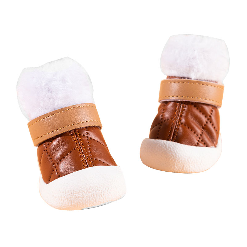 4 stk./sæt hundesko vinter varme sko til små mellemstore hunde skridsikre hvalp regnstøvler sneakers fodtøj kat hund gåture sneakers