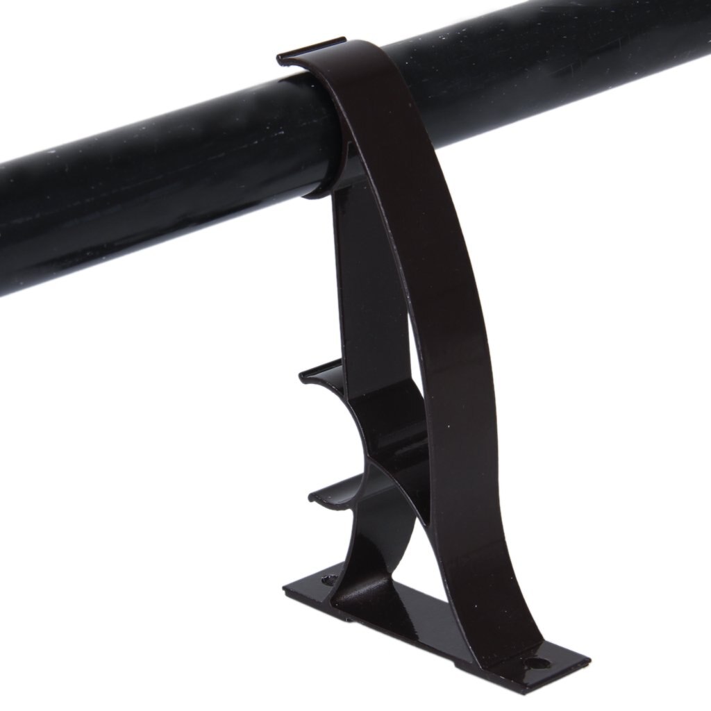 Aima 2 stk dobbelt gardinstangsstøtte til "metalstang -mørk kaffe