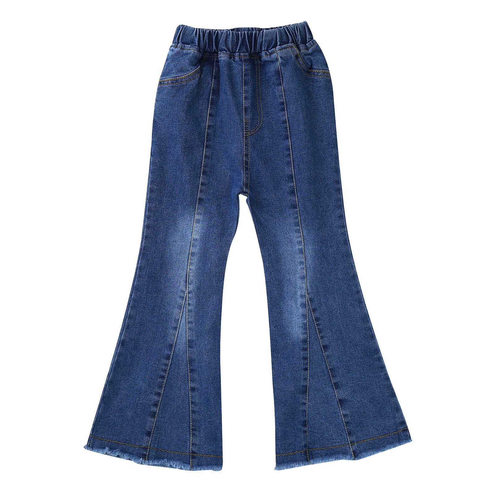 Pantalones vaqueros de campana para niña, ropa para niño, pantalones acampanados de primavera Y verano, Vintage, 5, 7, 9, 11, 13 Y: 120