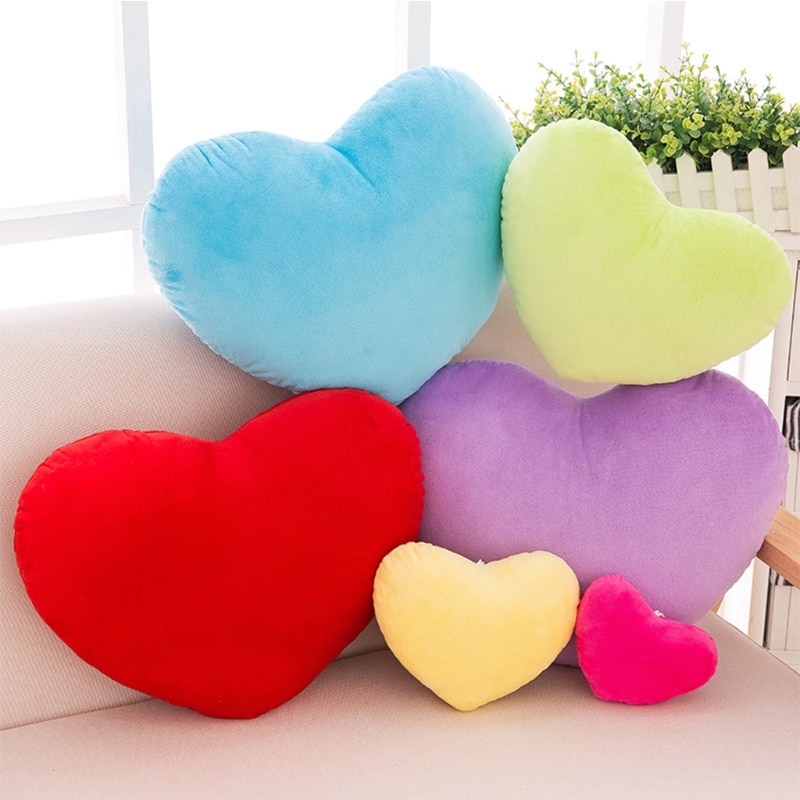 17cm hjerteform dekorativ kastepude pp bomuldsblød dukke elsker sofapude bilpude pude voksen børnelegetøj