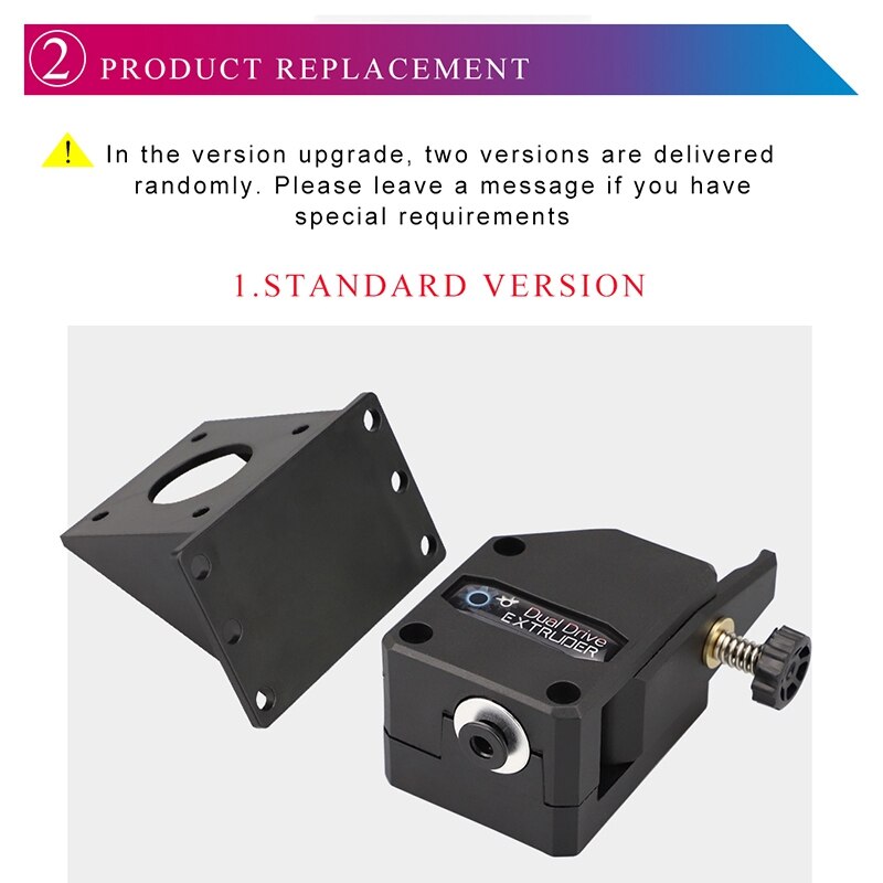 Dual Drive Extruder Upgrade Bowden Extruder 1.75mm for 3D Printer CR10