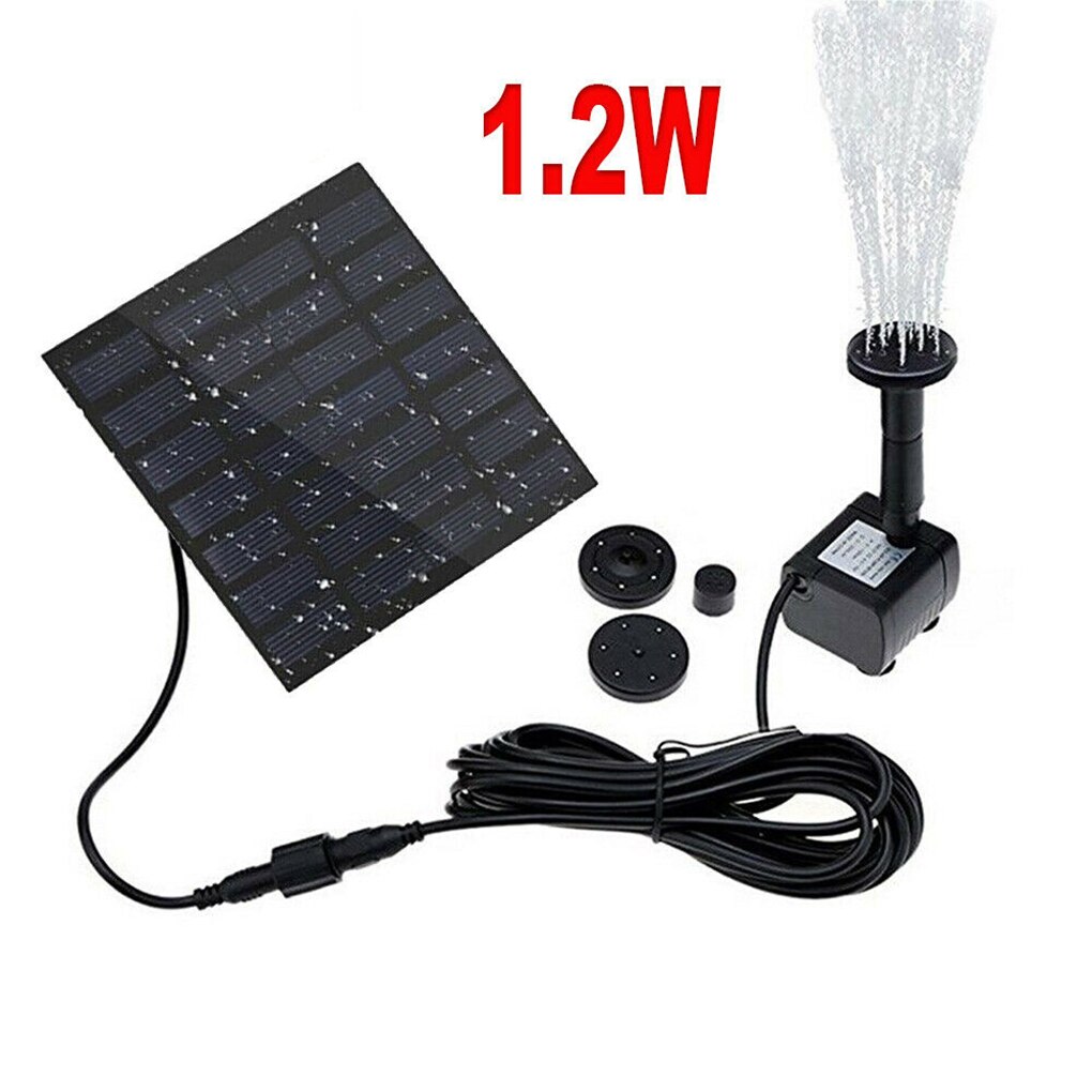 Solar Panel Powered Water Pump Garden Lawn Pool Pond Fish Aquarium Fountain Courtyards 180L/H Floating Fountain