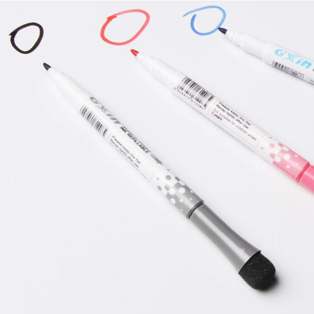1PC Children Magnetic Easy Wipe Marker Pen Non-Toxic Portable Cute WhiteBoard Pen with Eraser Office School Supplies