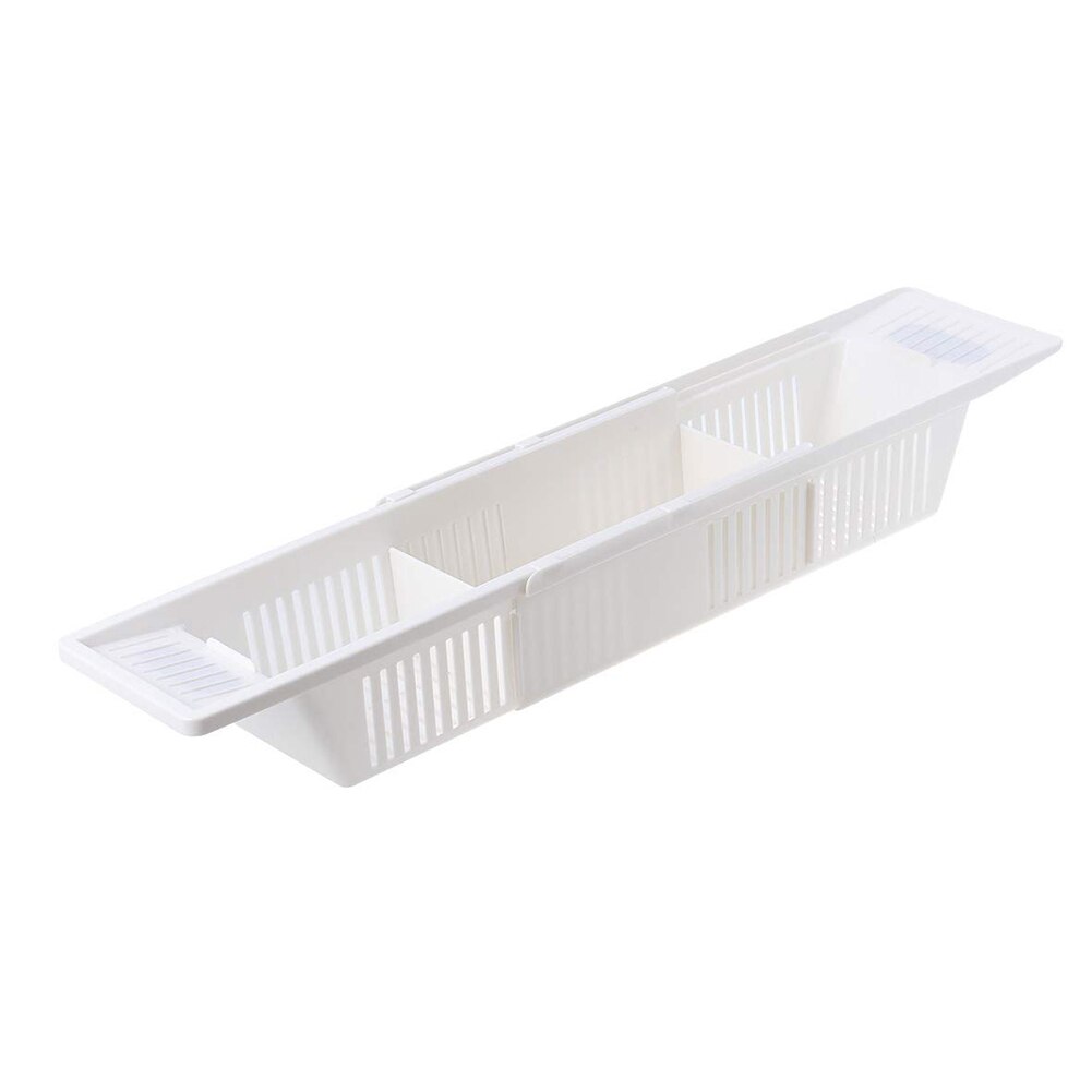 Bathtub Caddy Tray Plastic Bathtub Basket Shelf Rack Bath Toys Organizer Retractable Storage Rack S7 #5: Default Title