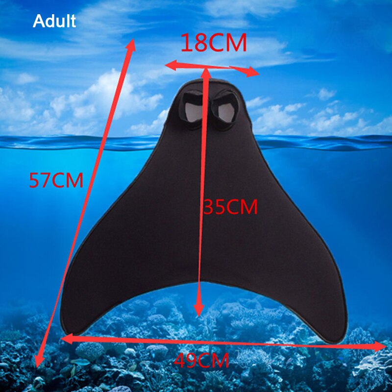 Children Swim Fin Adult Swimming Flippers Diving Tail Swimming Mermaid Diving Monofin Swimmable Tails Fin Training Flipper