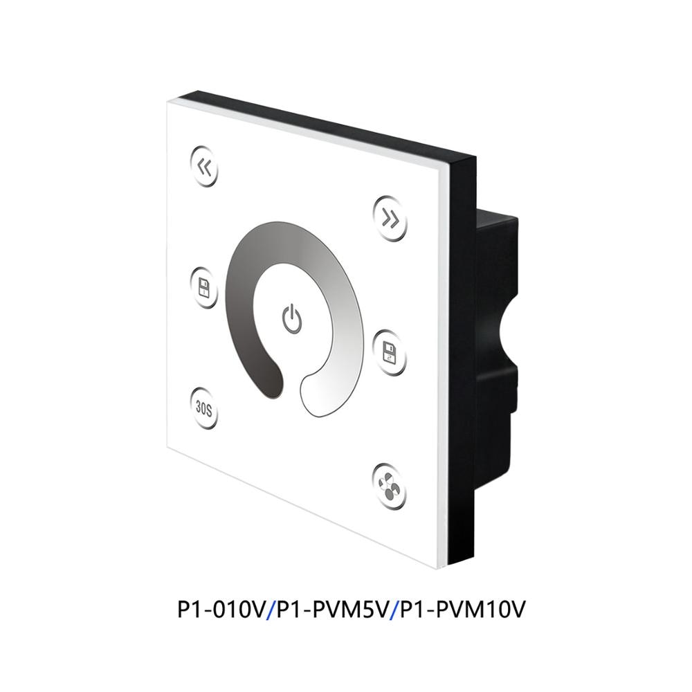 Panel táctil Led BC P1-010V/P1-PWM5V/P1-PWM10V, señal de 0/1-10V analógica/PWM5V/PWM10V, controlador de tira de luces led de 2 canales, DC12V-24V