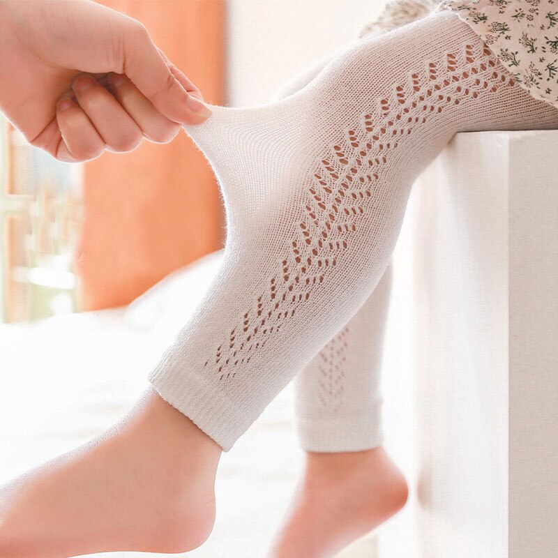 Leggings + calzini per bambini per bambini Set pantaloni per bambina per bambini primavera estate nuovo cotone morbido Mesh traspirante Leggings per bambino