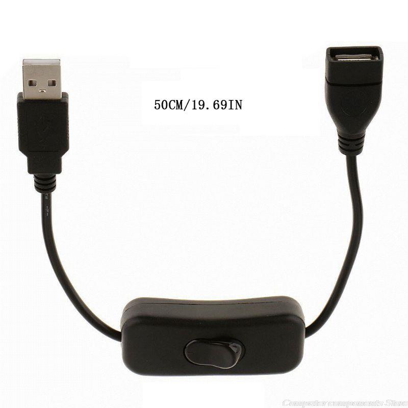 Sincronizzazione dati cavo di prolunga USB 2.0 cavo di prolunga USB con interruttore in poi spento per PC ventilatore USB lampada a portato caricatore USB lampone pi N09 20: K-0.5m
