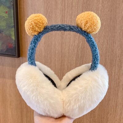 Foldable Kawaii Winter Cold Protection Earmuffs Ladies Cute Christmas Headband Earmuffs Thick Warm Plush Earmuffs Snow Keep Warm: style 10