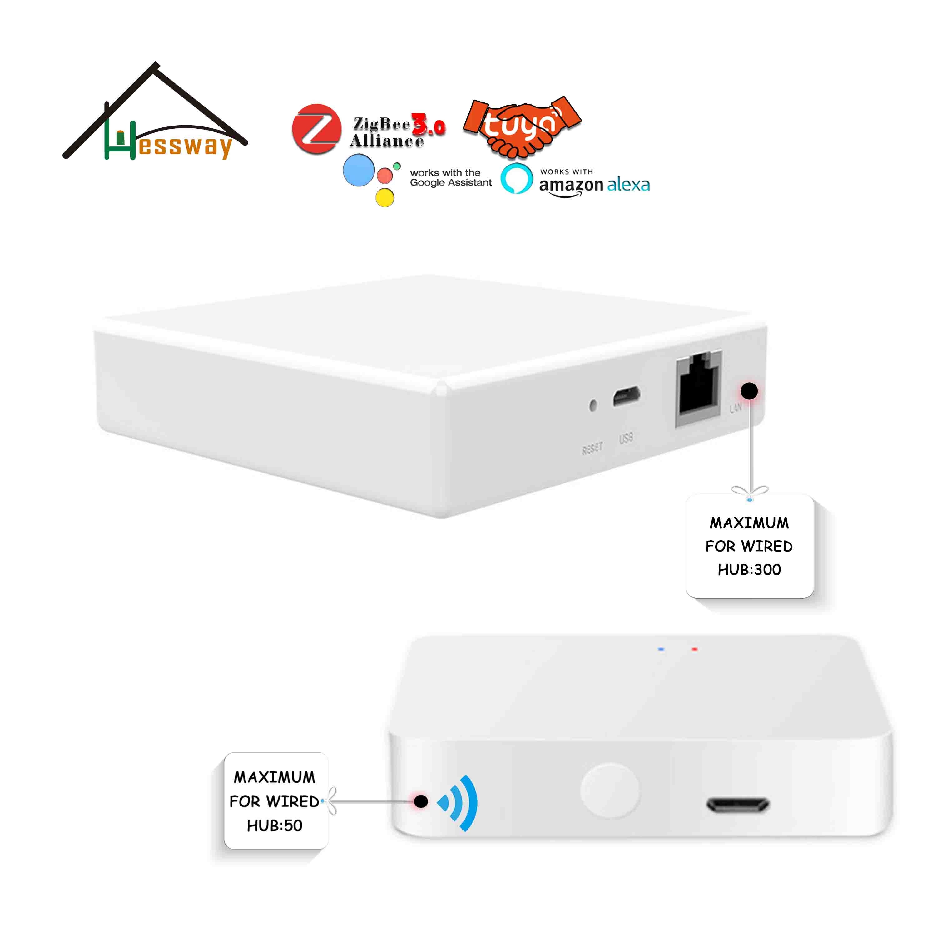 Trådbunden och trådlös valfri hub wifi wifi tuya zigbee smart gateway för smart hemstyrning av alla hushållsapparater