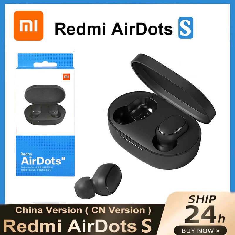 Original Xiaomi Airdots S Tws Redmi Airdots S Earbuds Wireless Earphone Bluetooth 5.0 Gaming Headset With Mic Voice Control